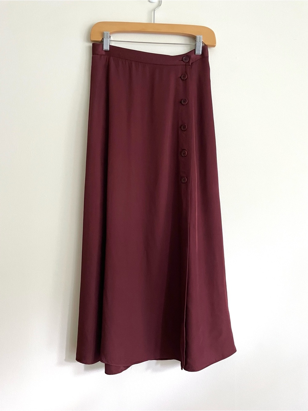 Aritzia Wilfred Fournier Satin Long Midi Skirt in Truffle - Picture 5 of 12